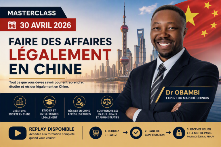 Faire des affaires légalement en Chine